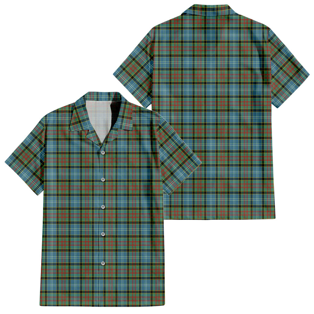 Brisbane modern Tartan Short Sleeve Button Down Shirt - Tartanvibesclothing