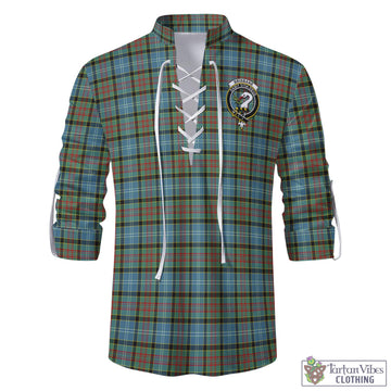 Tartan Vibes Clothing Brisbane modern Tartan Men's Scottish Traditional Jacobite Ghillie Kilt Shirt with Family Crest