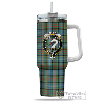 Brisbane modern Tartan and Family Crest Tumbler with Handle