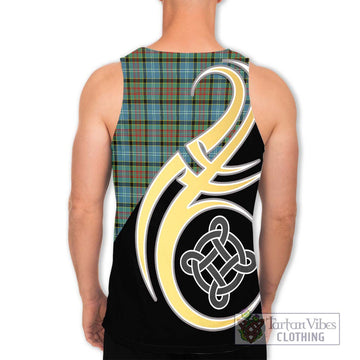 Brisbane Tartan Men's Tank Top with Family Crest and Celtic Symbol Style - Tartan Vibes Clothing