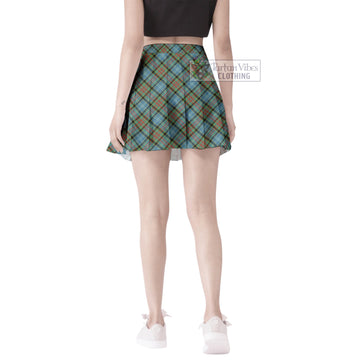 Brisbane Tartan Women's Plated Mini Skirt Cross Style