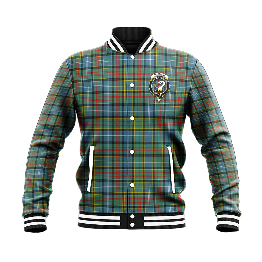 Brisbane Tartan Baseball Jacket with Family Crest - Tartan Vibes Clothing
