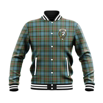 Brisbane Tartan Baseball Jacket with Family Crest - Tartan Vibes Clothing