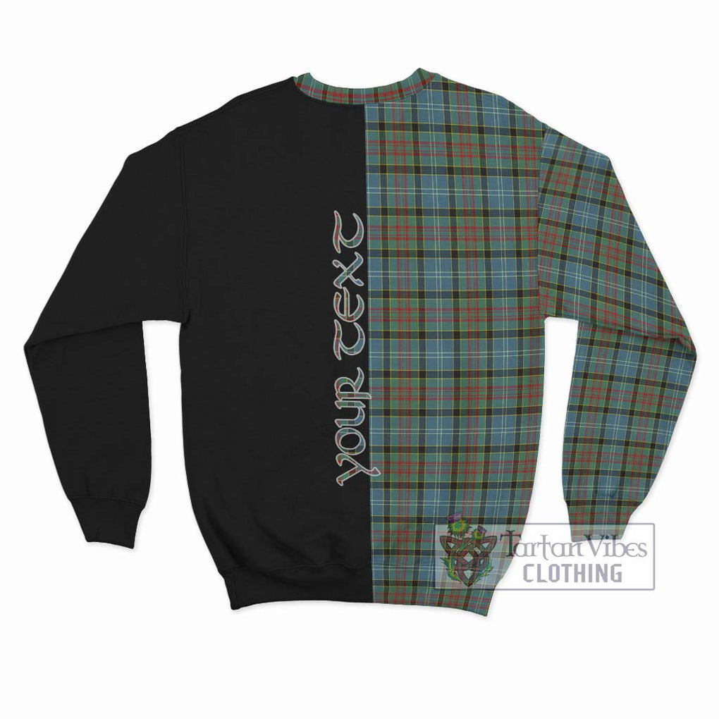 Brisbane Tartan Sweatshirt with Family Crest and Half Of Me Style - Tartanvibesclothing Shop
