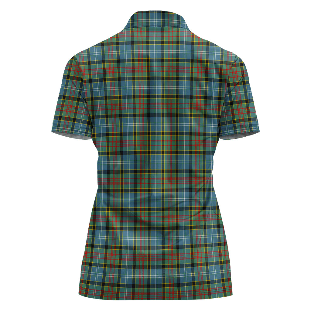 Brisbane modern Tartan Polo Shirt For Women - Tartanvibesclothing