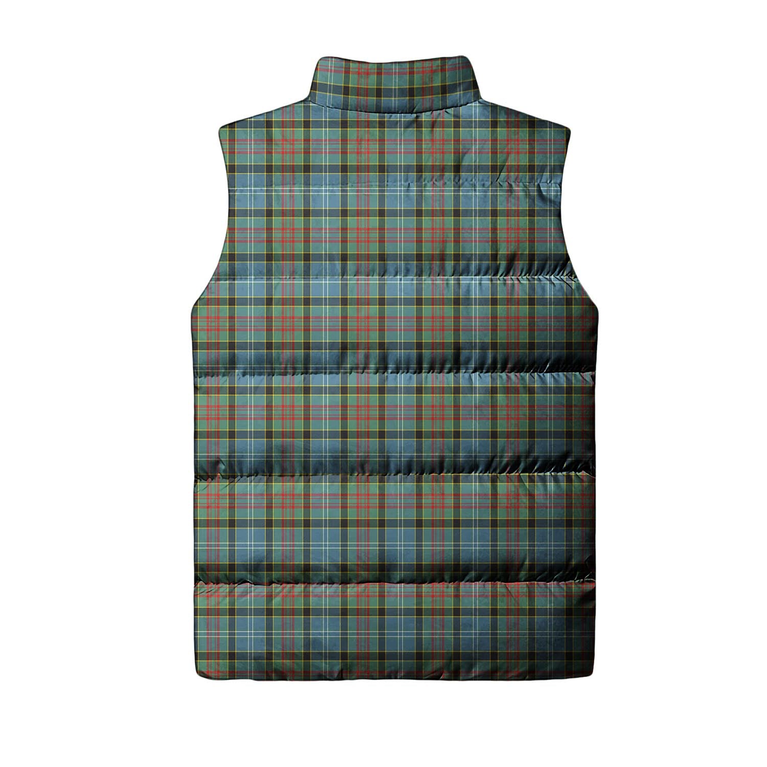 Brisbane Tartan Sleeveless Puffer Jacket with Family Crest - Tartan Vibes Clothing