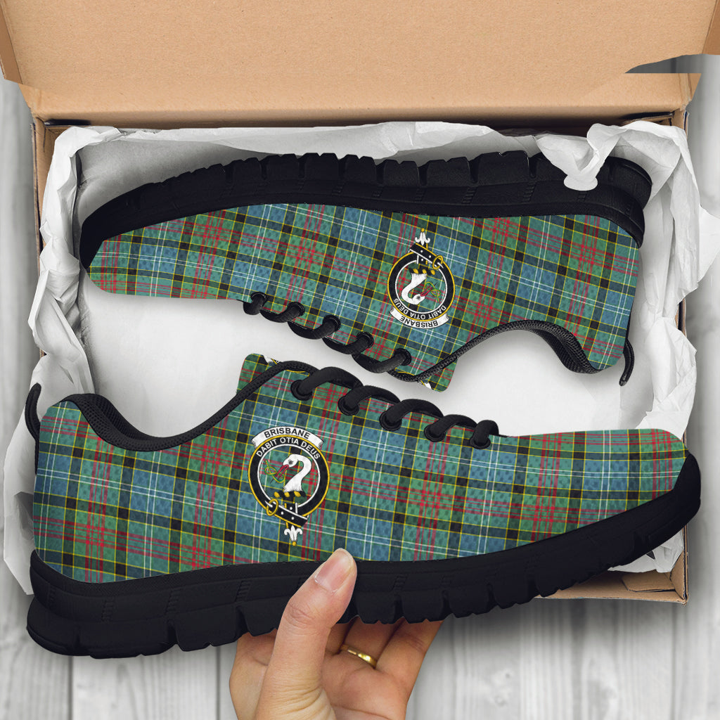 Brisbane Tartan Sneakers with Family Crest - Tartan Vibes Clothing
