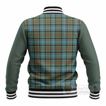 Brisbane Tartan Accent Baseball Jacket with Family Crest