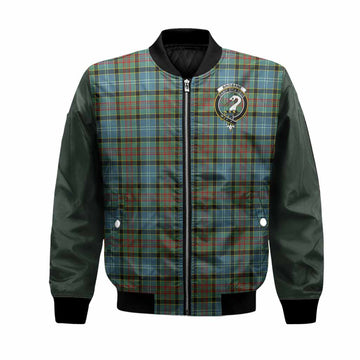 Brisbane Tartan Accent Bomber Jacket with Family Crest
