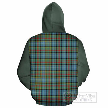Brisbane Tartan Accent Cotton Hoodie with Family Crest
