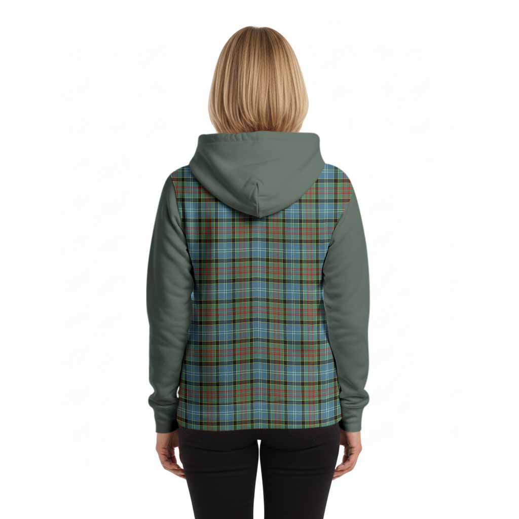Brisbane Tartan Accent Hoodie with Family Crest