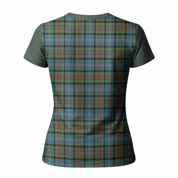 Brisbane Tartan Accent Women T shirt with Family Crest