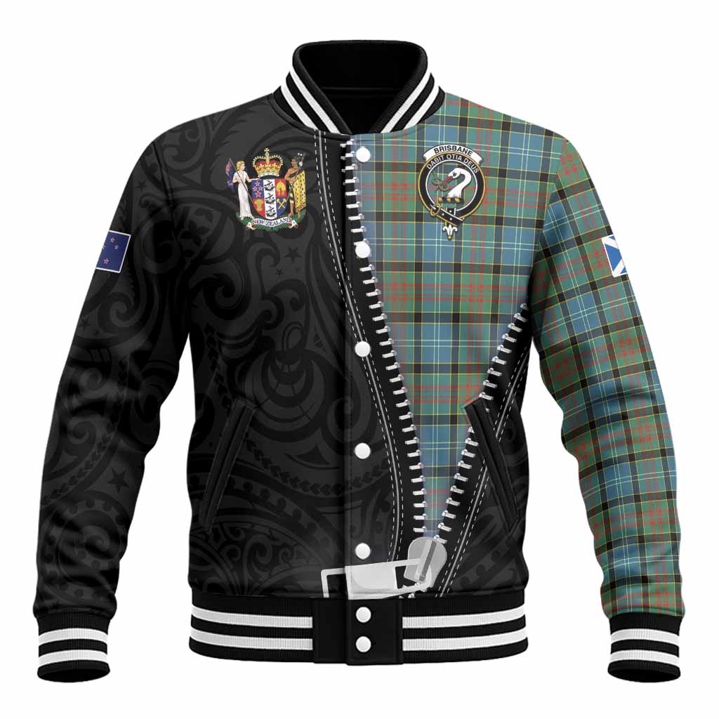 Brisbane Tartan Baseball Jacket New Zealand Pattern Unique Zipper Stylized
