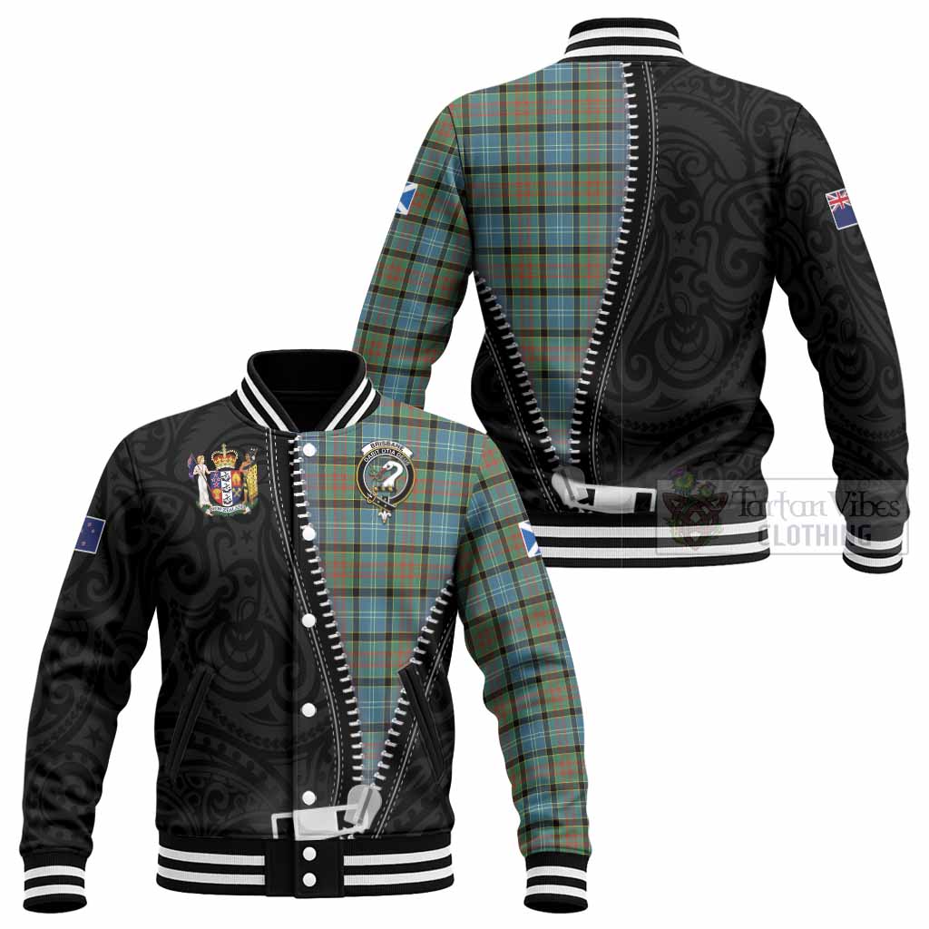 Brisbane Tartan Baseball Jacket New Zealand Pattern Unique Zipper Stylized