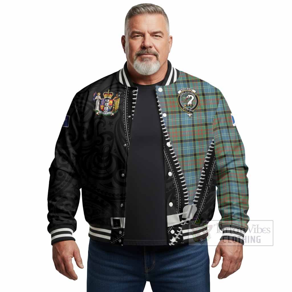 Brisbane Tartan Baseball Jacket New Zealand Pattern Unique Zipper Stylized