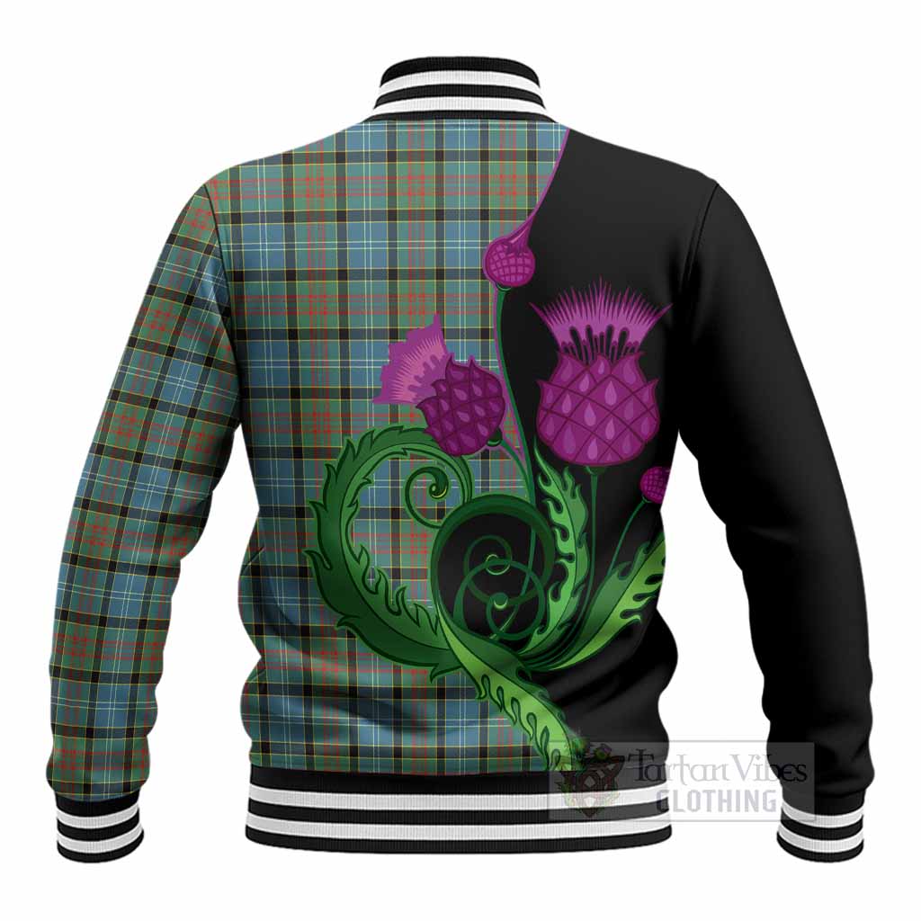 Brisbane Tartan Baseball Jacket Traditional Scottish Thistle