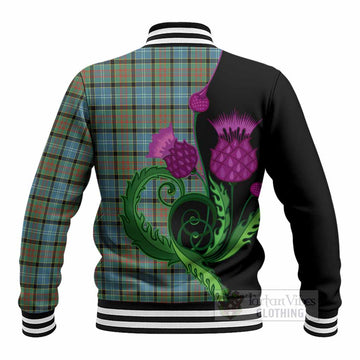Brisbane Tartan Baseball Jacket Traditional Scottish Thistle