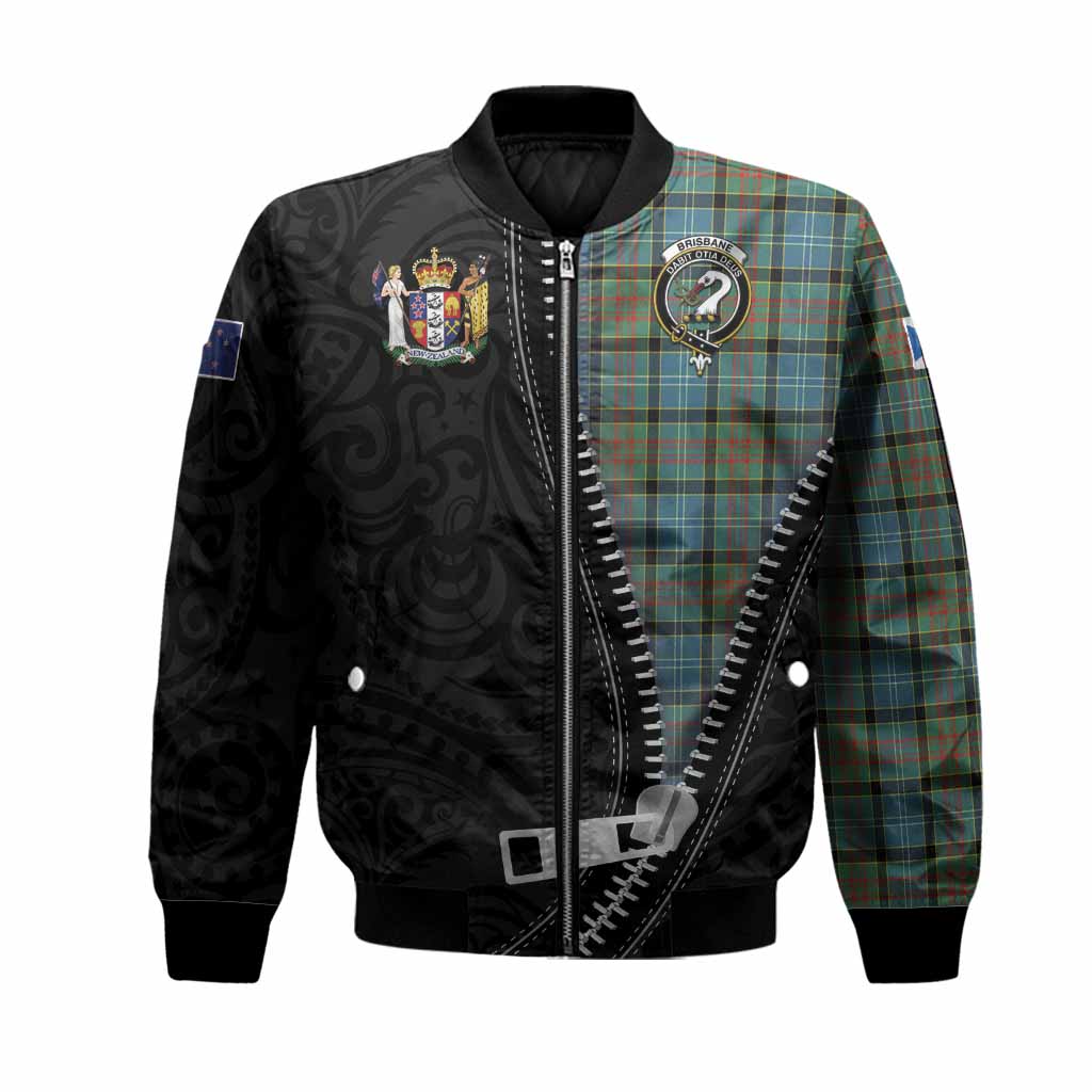 Brisbane Tartan Bomber Jacket New Zealand Pattern Unique Zipper Stylized