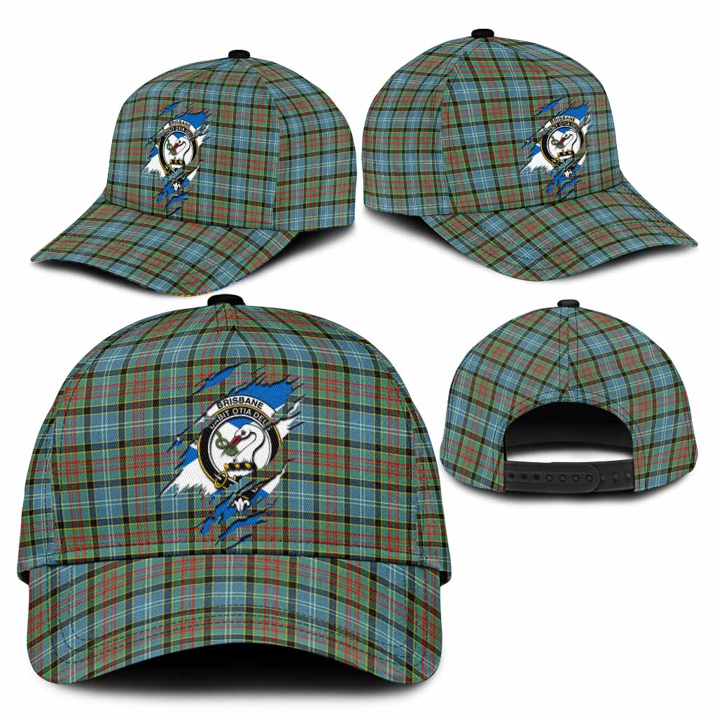 Brisbane Tartan Classic Cap with Family Crest In Me Style