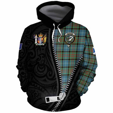 Brisbane Tartan Cotton Hoodie New Zealand Pattern Unique Zipper Stylized