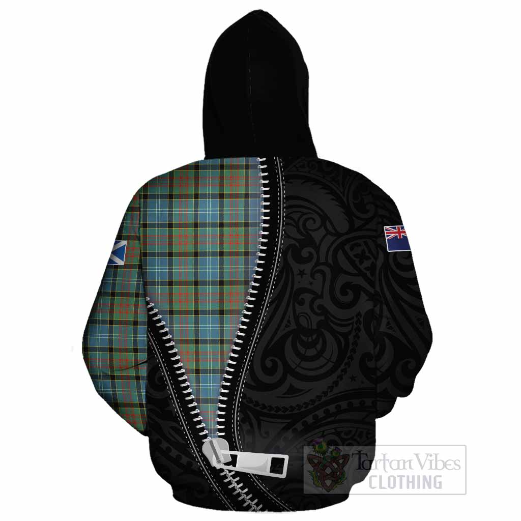 Brisbane Tartan Cotton Hoodie New Zealand Pattern Unique Zipper Stylized