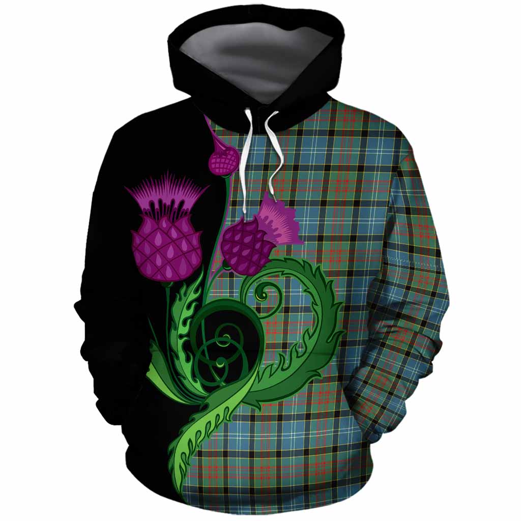 Brisbane Tartan Cotton Hoodie Traditional Scottish Thistle