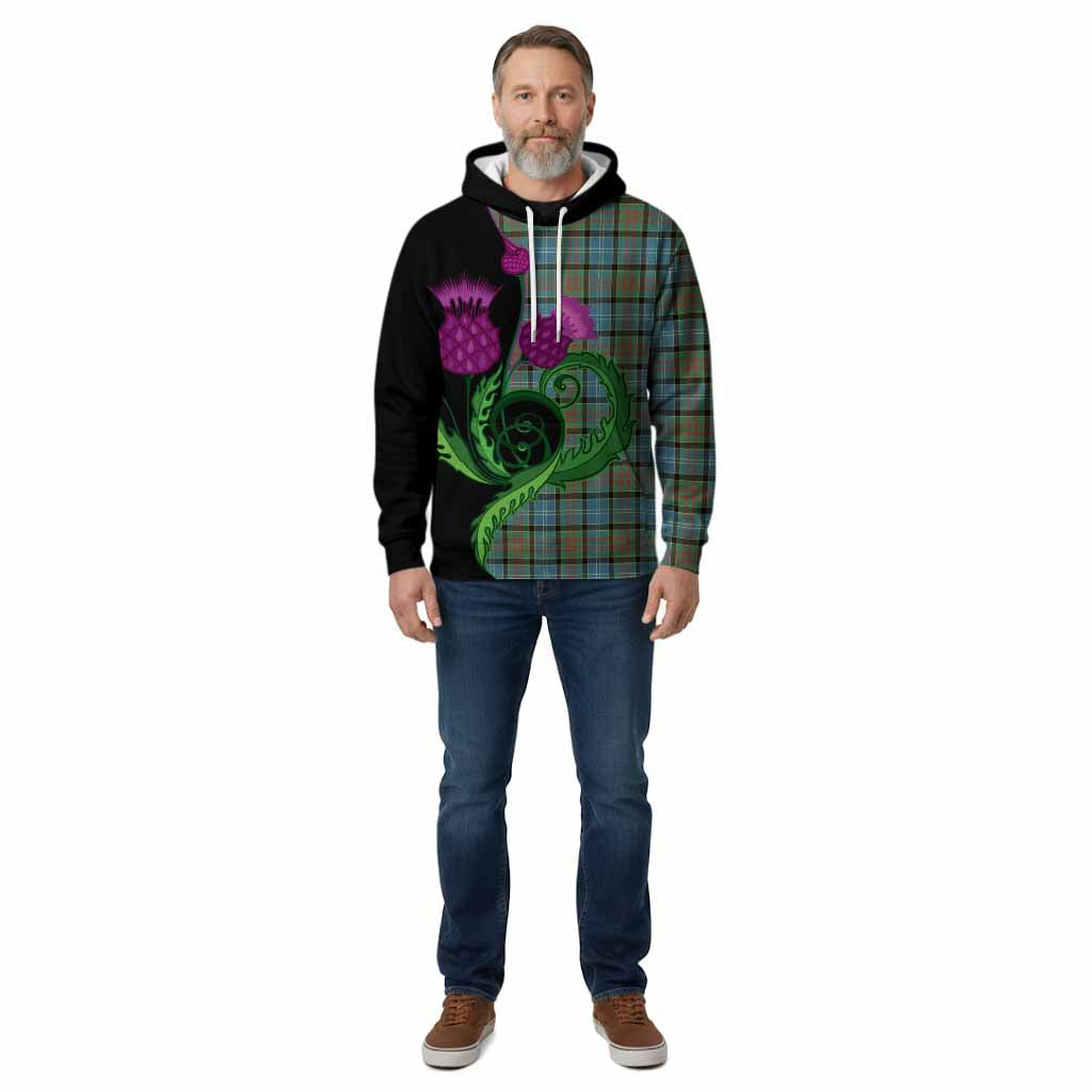 Brisbane Tartan Cotton Hoodie Traditional Scottish Thistle