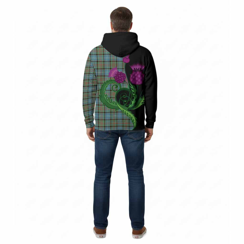 Brisbane Tartan Cotton Hoodie Traditional Scottish Thistle