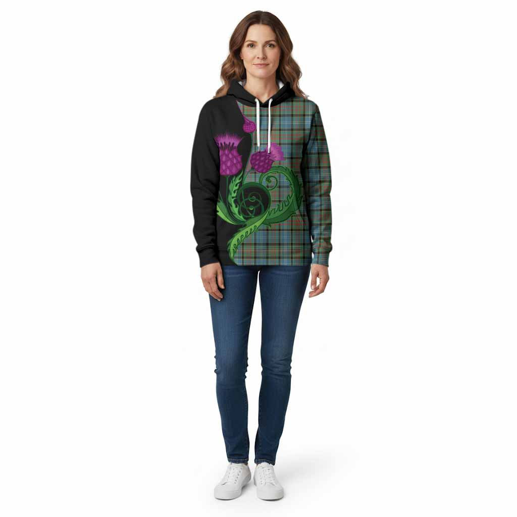 Brisbane Tartan Cotton Hoodie Traditional Scottish Thistle