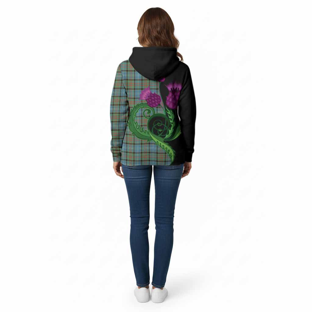 Brisbane Tartan Cotton Hoodie Traditional Scottish Thistle