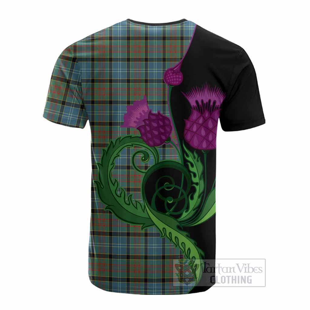Brisbane Tartan Cotton T-shirt Traditional Scottish Thistle