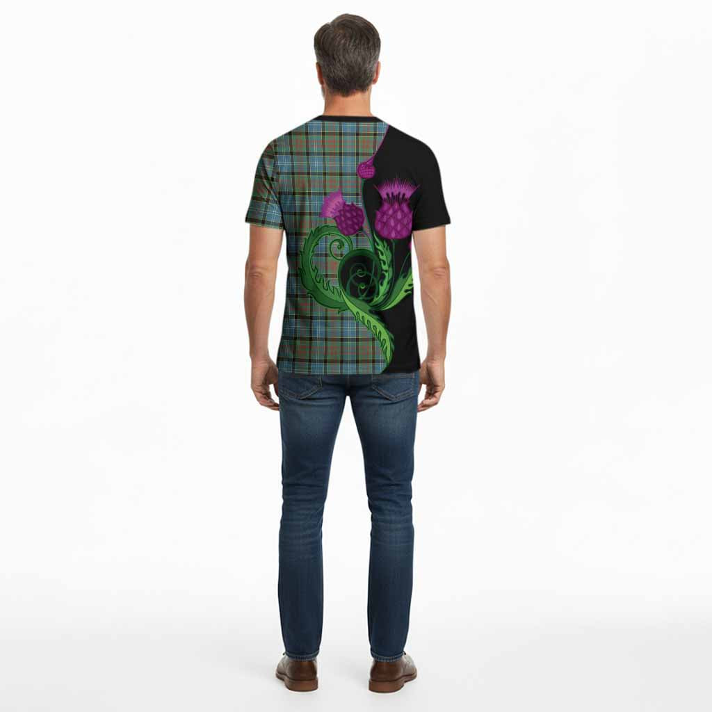 Brisbane Tartan Cotton T-shirt Traditional Scottish Thistle