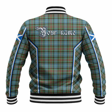 Brisbane Tartan Crest Baseball Jacket Scotland Coat of Arm Flag Style - Tartan Vibes Clothing