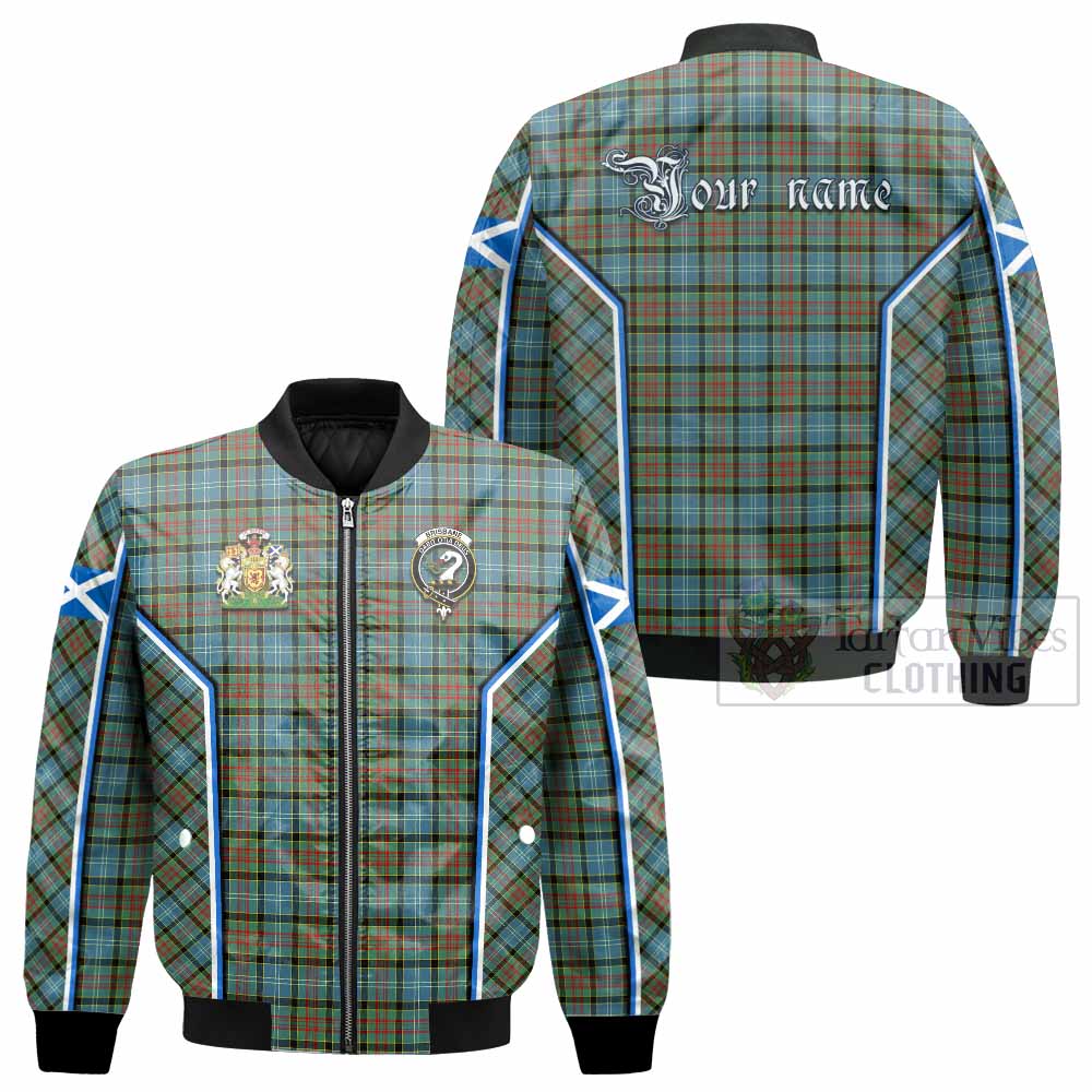 Brisbane Tartan Crest Bomber Jacket Scotland Coat of Arm Flag Style - Tartan Vibes Clothing