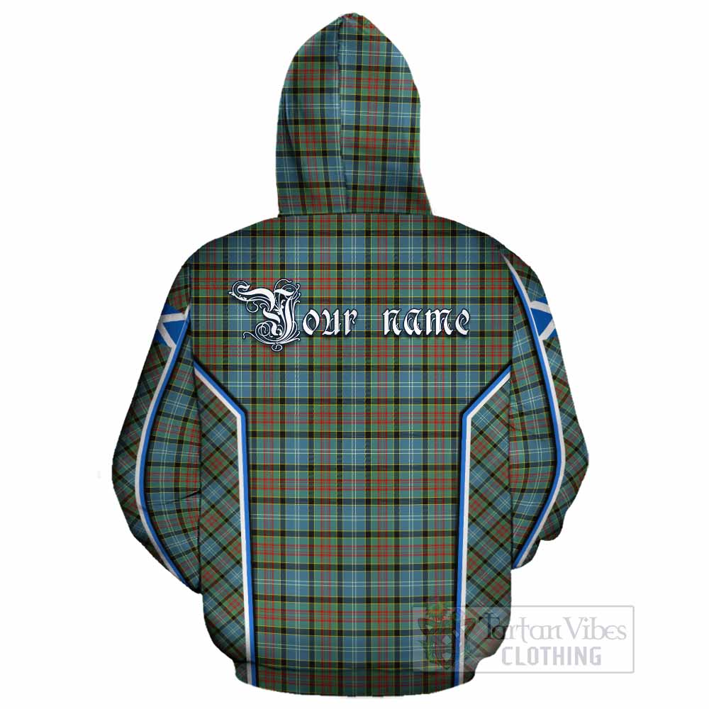 Brisbane Tartan Crest Cotton Hoodie Scotland Coat of Arm Flag Style - Tartan Vibes Clothing