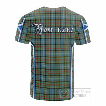Brisbane Tartan Crest Cotton T-shirt Scotland Coat of Arm Flag Style