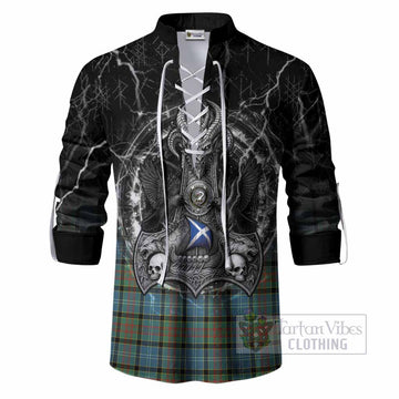 Brisbane Tartan Crest Ghillie Shirt Celtic Odin's Raven Legacy