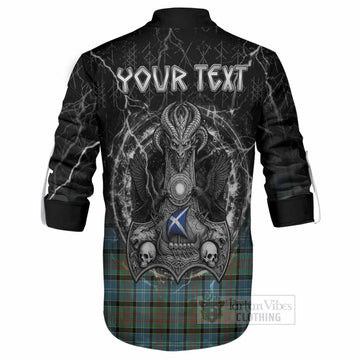 Brisbane Tartan Crest Ghillie Shirt Celtic Odin's Raven Legacy