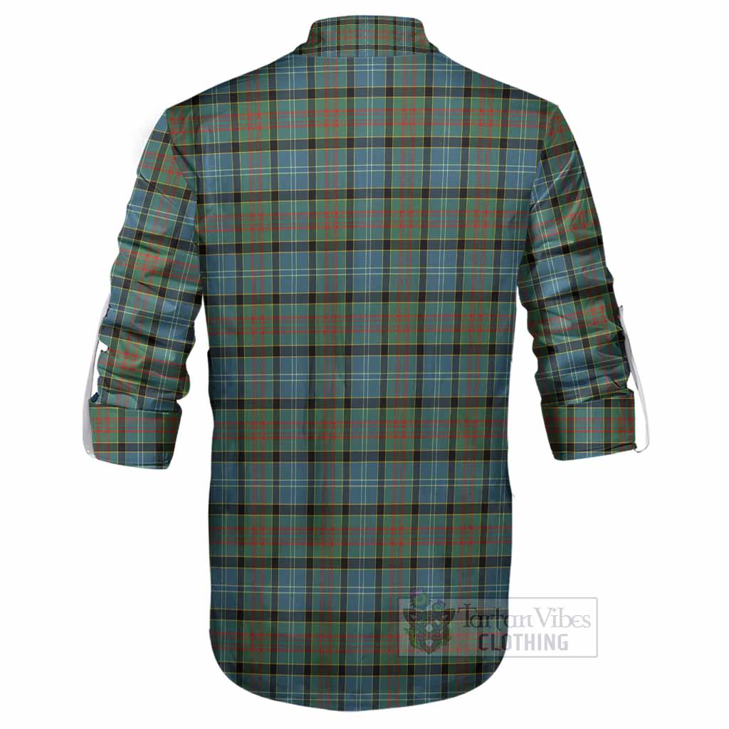Brisbane Tartan Crest Ghillie Shirt Ferocious Lion Style