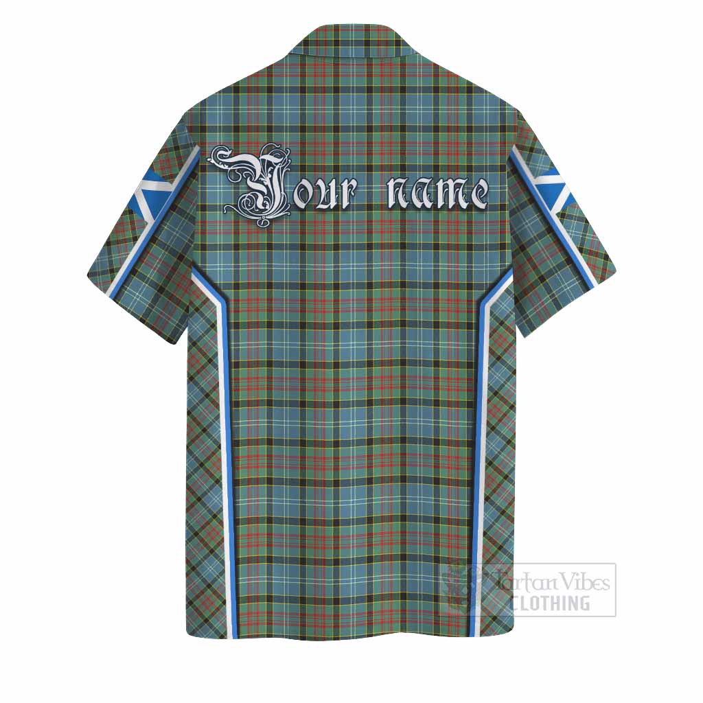 Brisbane Tartan Crest Hawaiian Shirt Scotland Coat of Arm Flag Style - Tartan Vibes Clothing