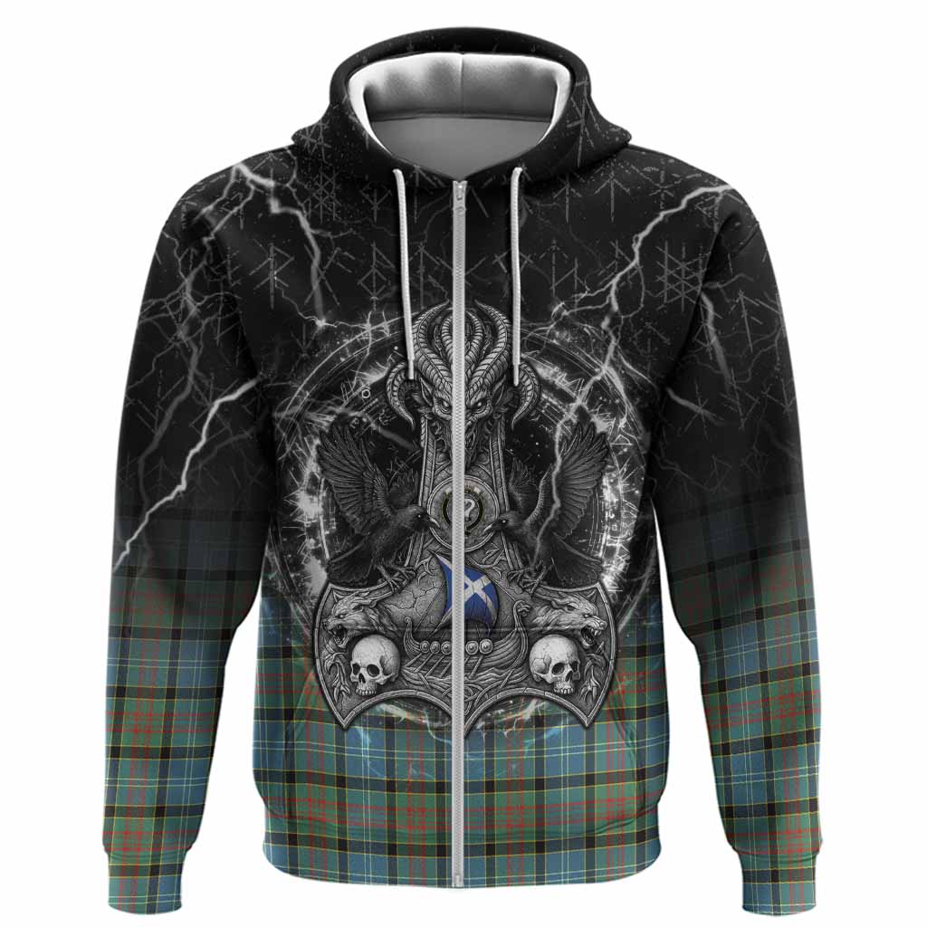 Brisbane Tartan Crest Hoodie Celtic Odin's Raven Legacy