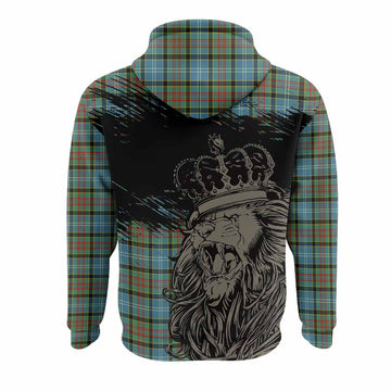 Brisbane Tartan Crest Hoodie Crowned Lion Heritage Style