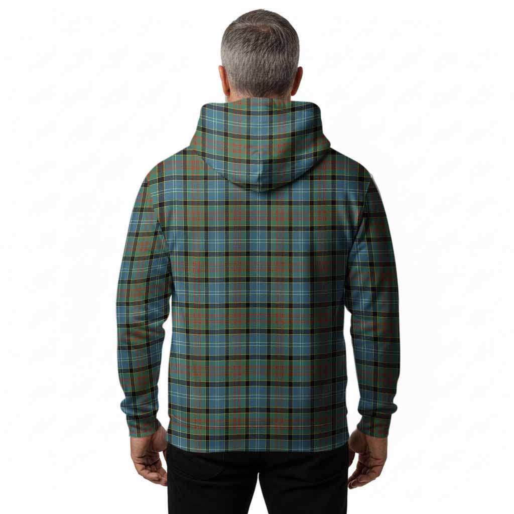 Brisbane Tartan Crest Hoodie Ferocious Lion Style