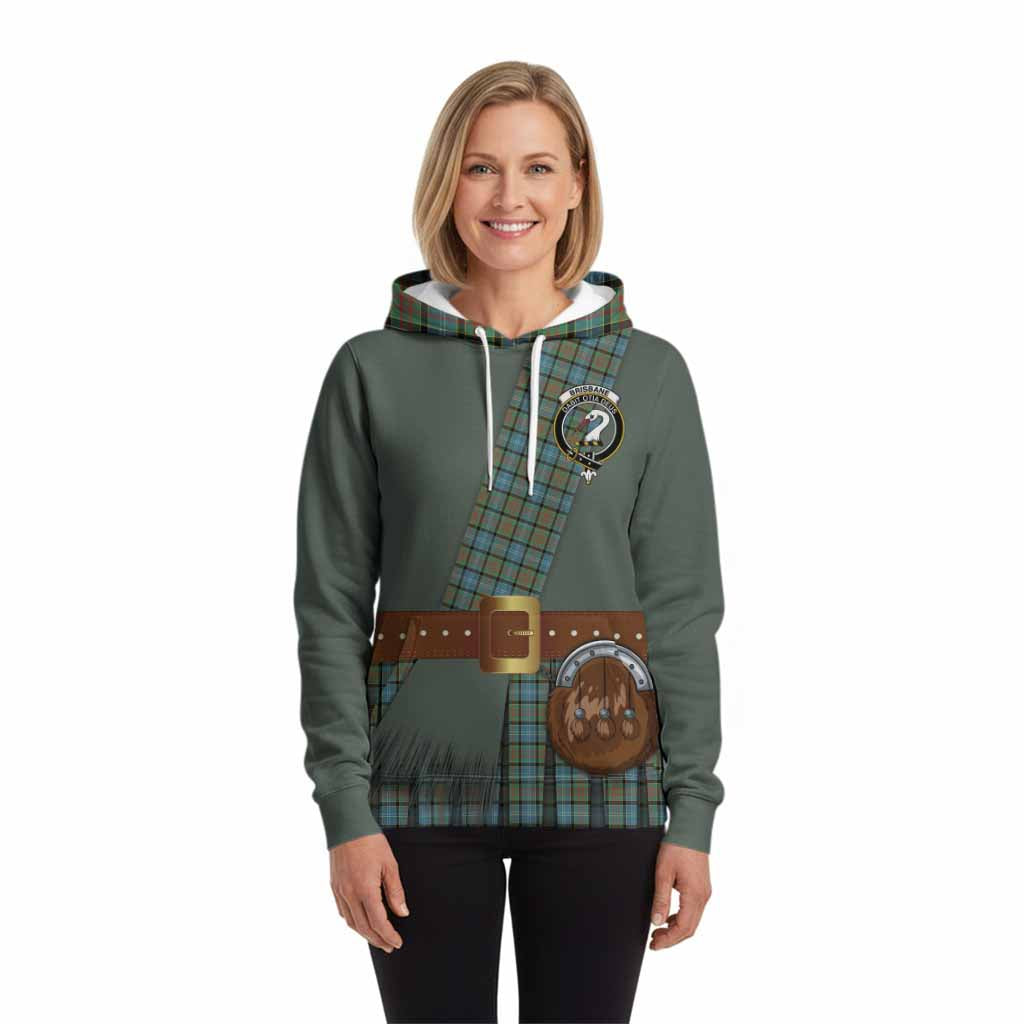 Brisbane Tartan Crest Hoodie Kilt Costume Style