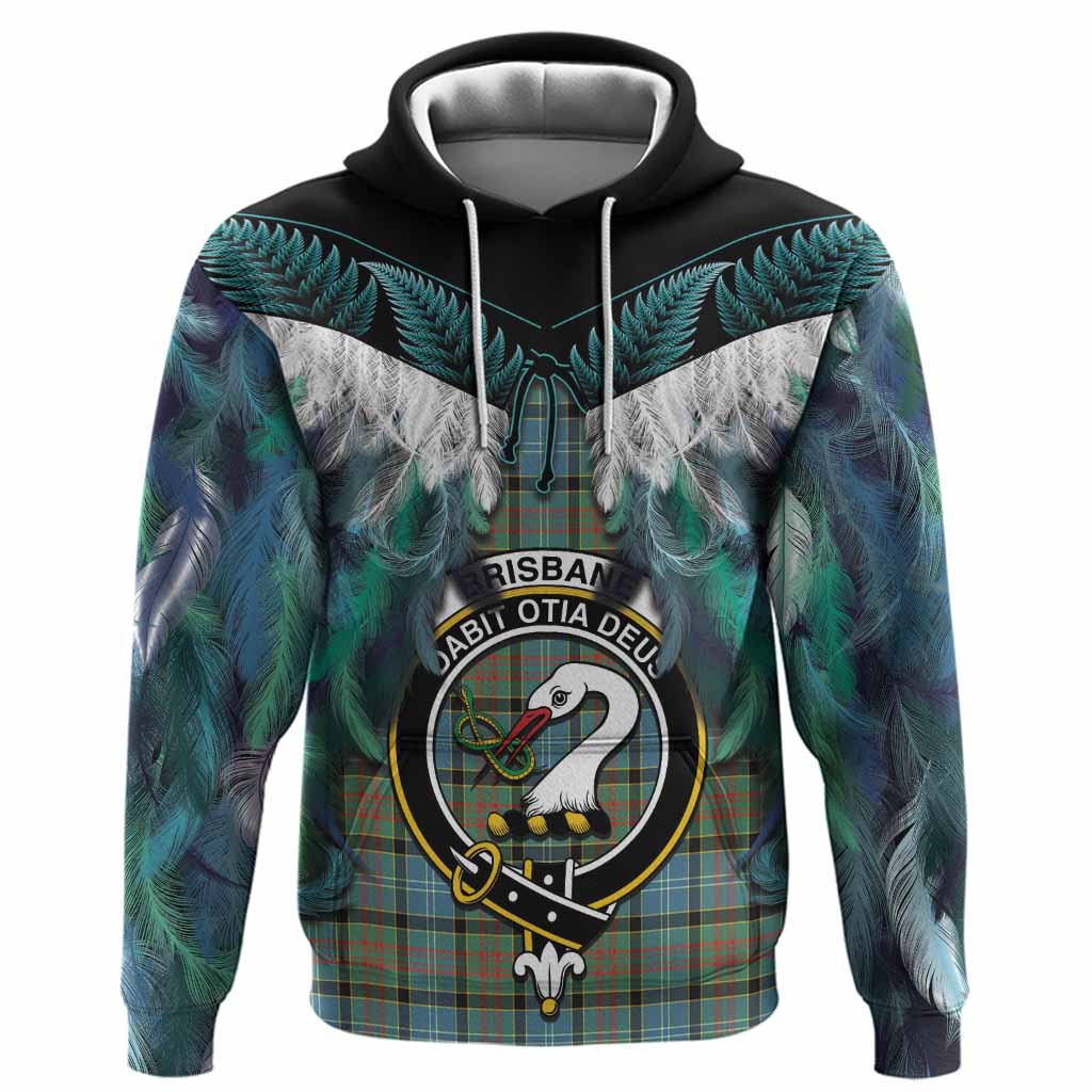 Brisbane Tartan Crest Hoodie New Zealand Maori Korowai Cloak