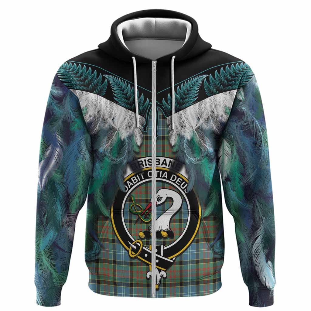 Brisbane Tartan Crest Hoodie New Zealand Maori Korowai Cloak