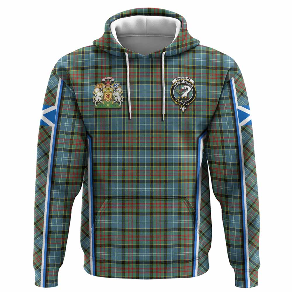 Brisbane Tartan Crest Hoodie Scotland Coat of Arm Flag Style - Tartan Vibes Clothing