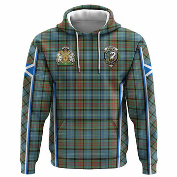Brisbane Tartan Crest Hoodie Scotland Coat of Arm Flag Style - Tartan Vibes Clothing