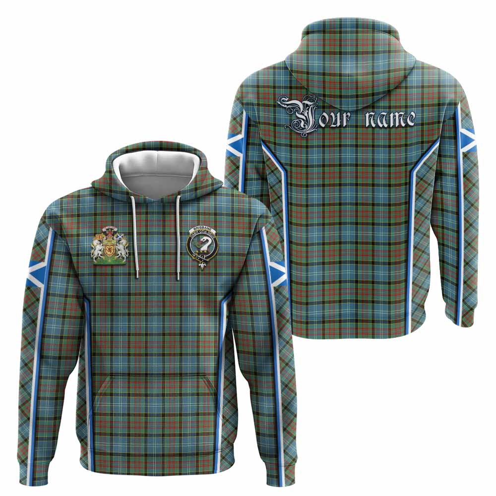 Brisbane Tartan Crest Hoodie Scotland Coat of Arm Flag Style - Tartan Vibes Clothing