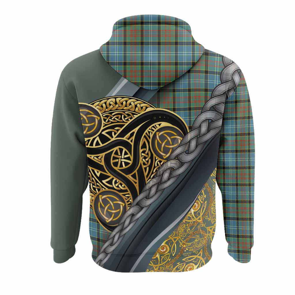 Brisbane Tartan Crest Hoodie Scottish Triskele Celtic